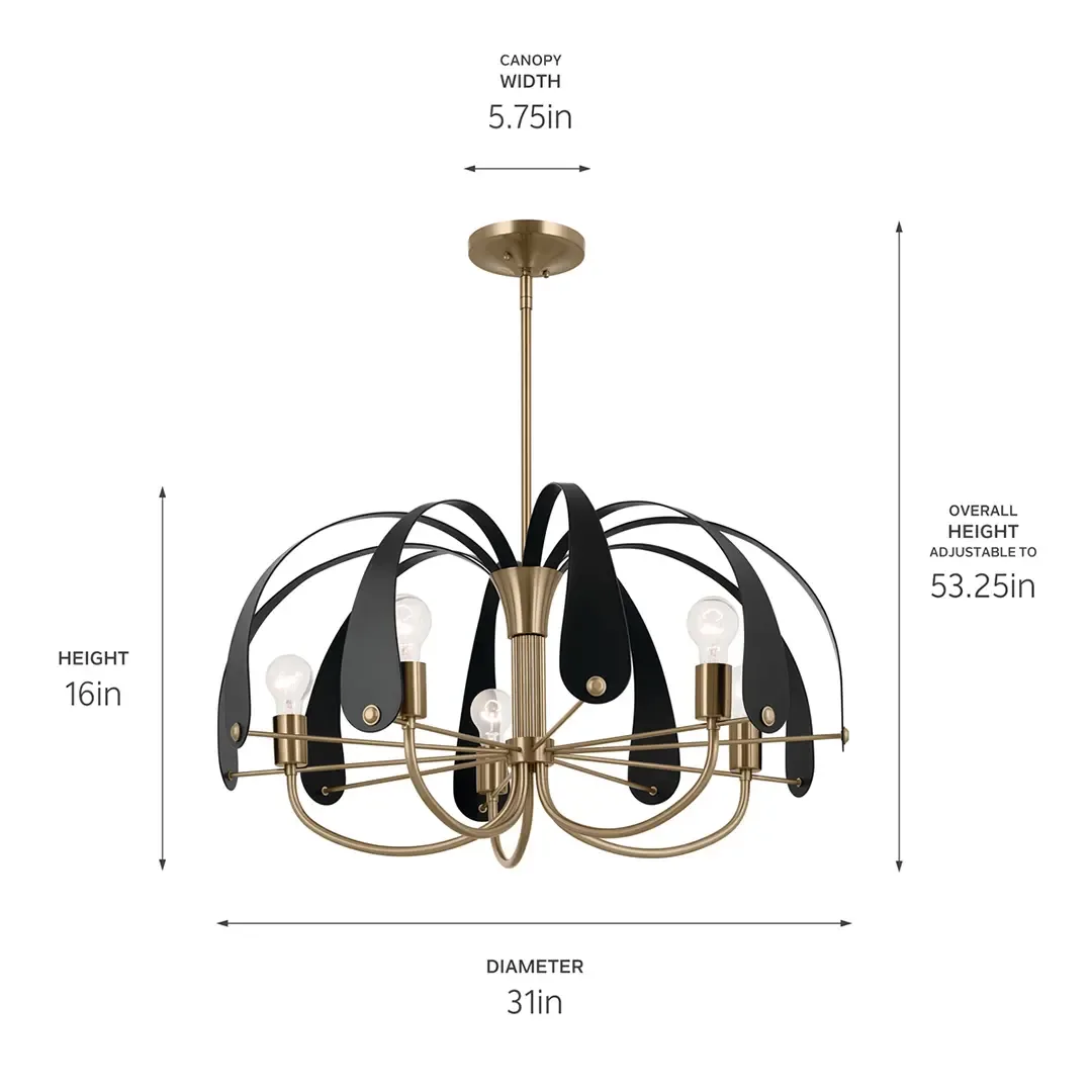 SUSPENSION CHAMPAGNE BRONZE - PETAL 52572CPZ - Image 7