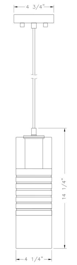 BRUSHED NICKEL SINGLE PENDANT - ALTON 824P-BN - Image 5