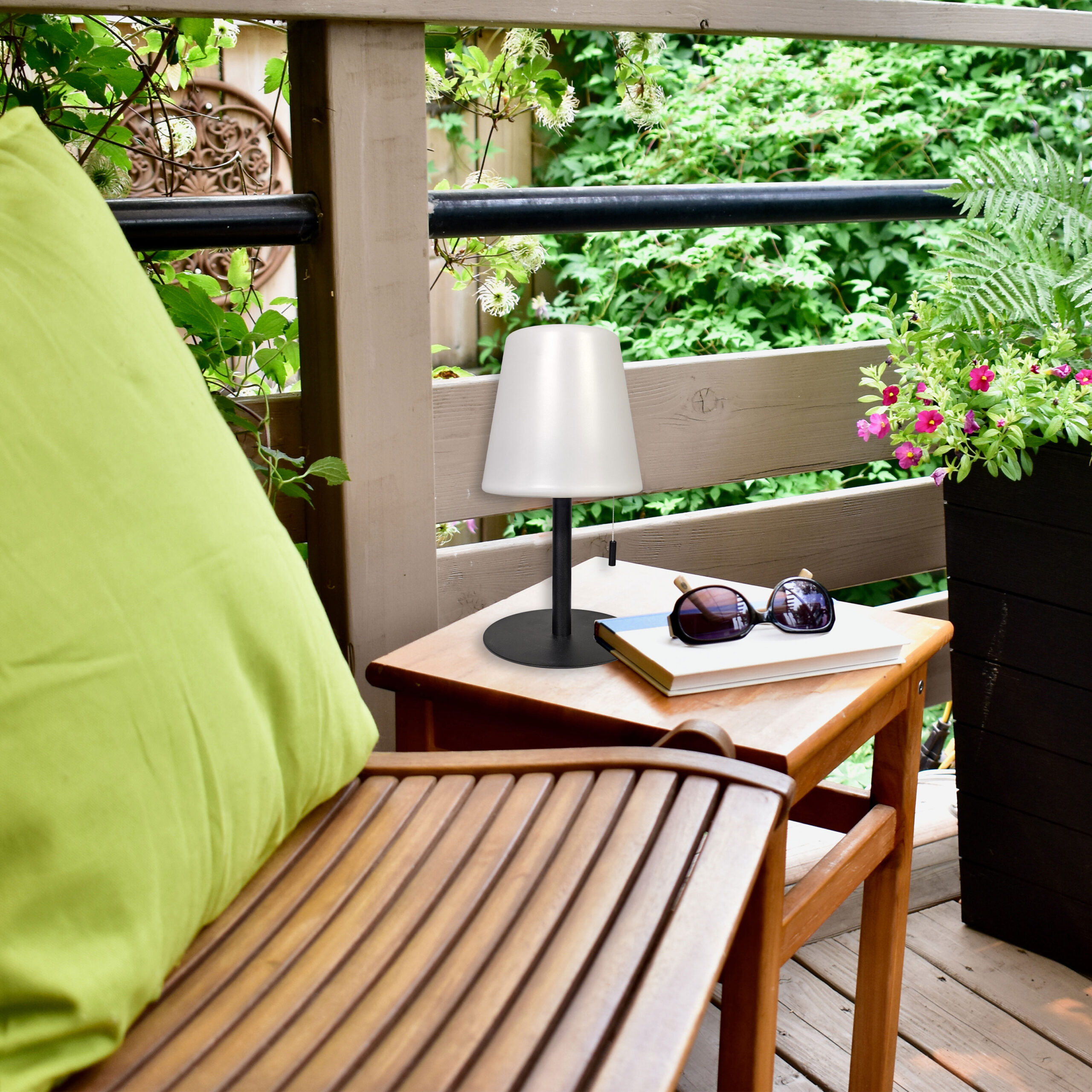 LAMPE DE TABLE NOIR ET ABAT-JOUR BLANC TINSLEY TSY-113LEDT-MB - Image 2