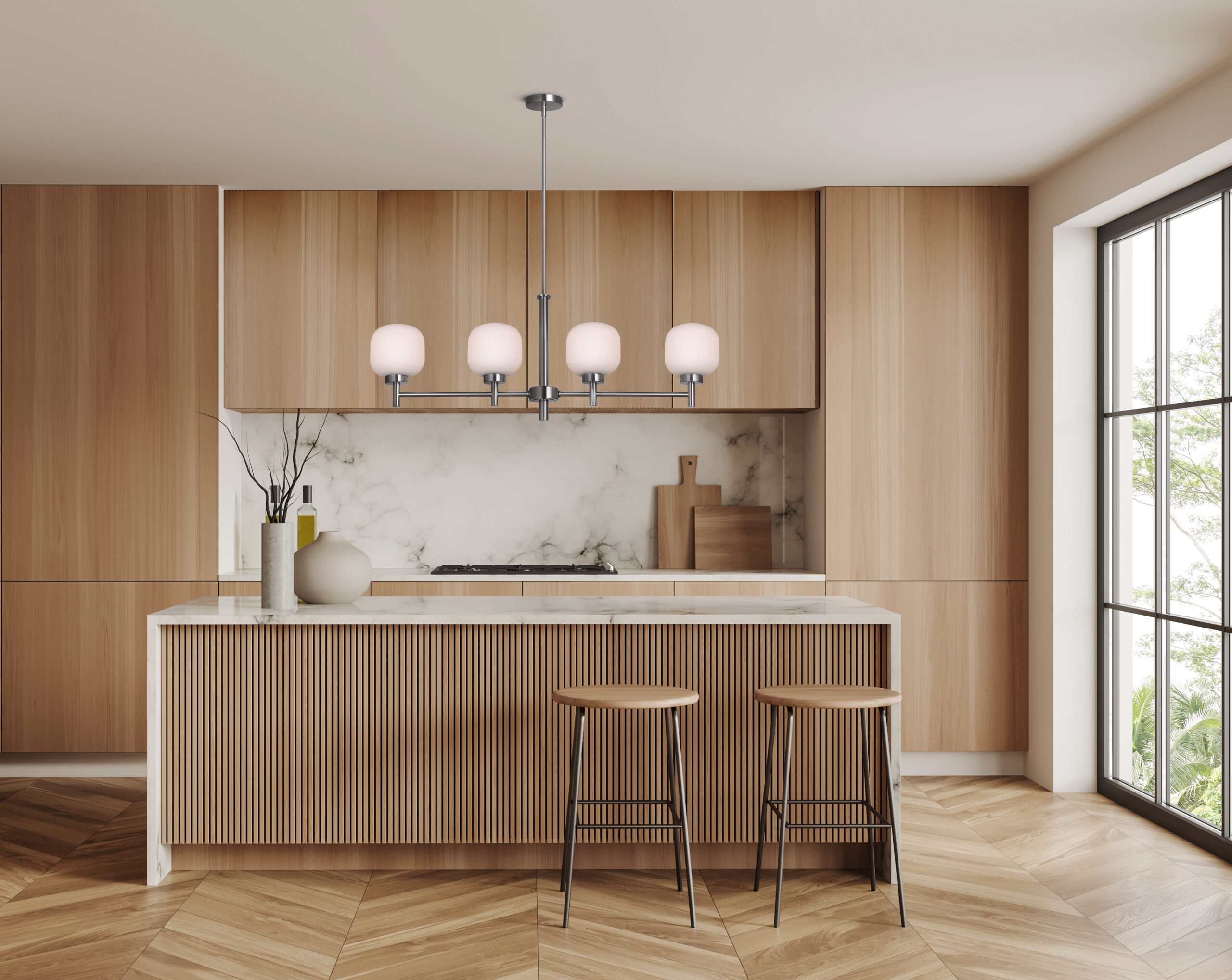 SUSPENSION LINÉAIRE 4L NICKEL- MALLORY ICH1200A04BN - Image 2