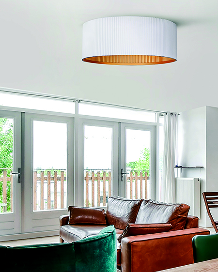 PLAFONNIER BLANC ET OR REXTON CANARM IFM1119A14WHG - Image 3