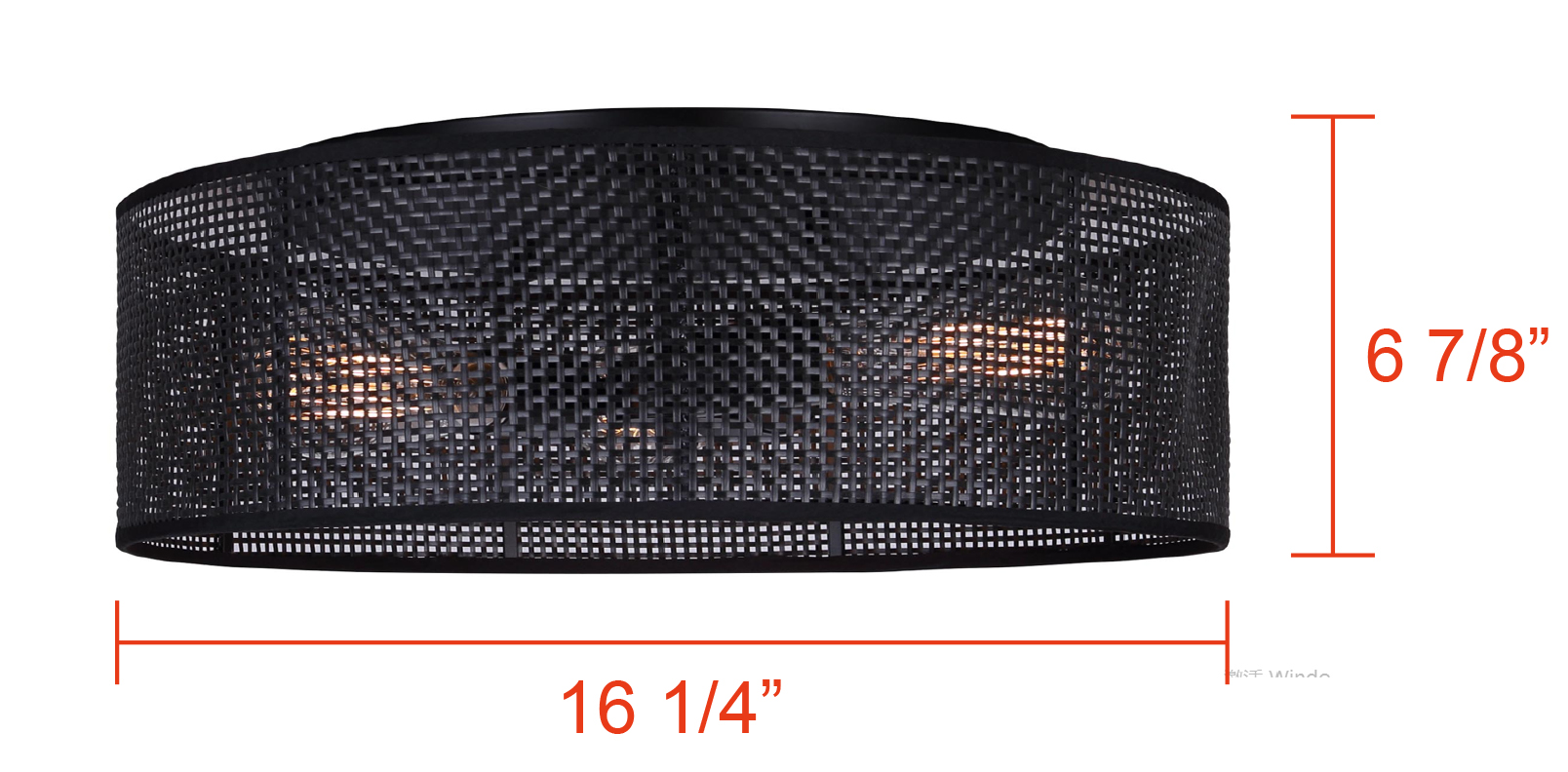 PLAFONNIER NOIR BELLAMY IFM1149A15BK CANARM - Image 3