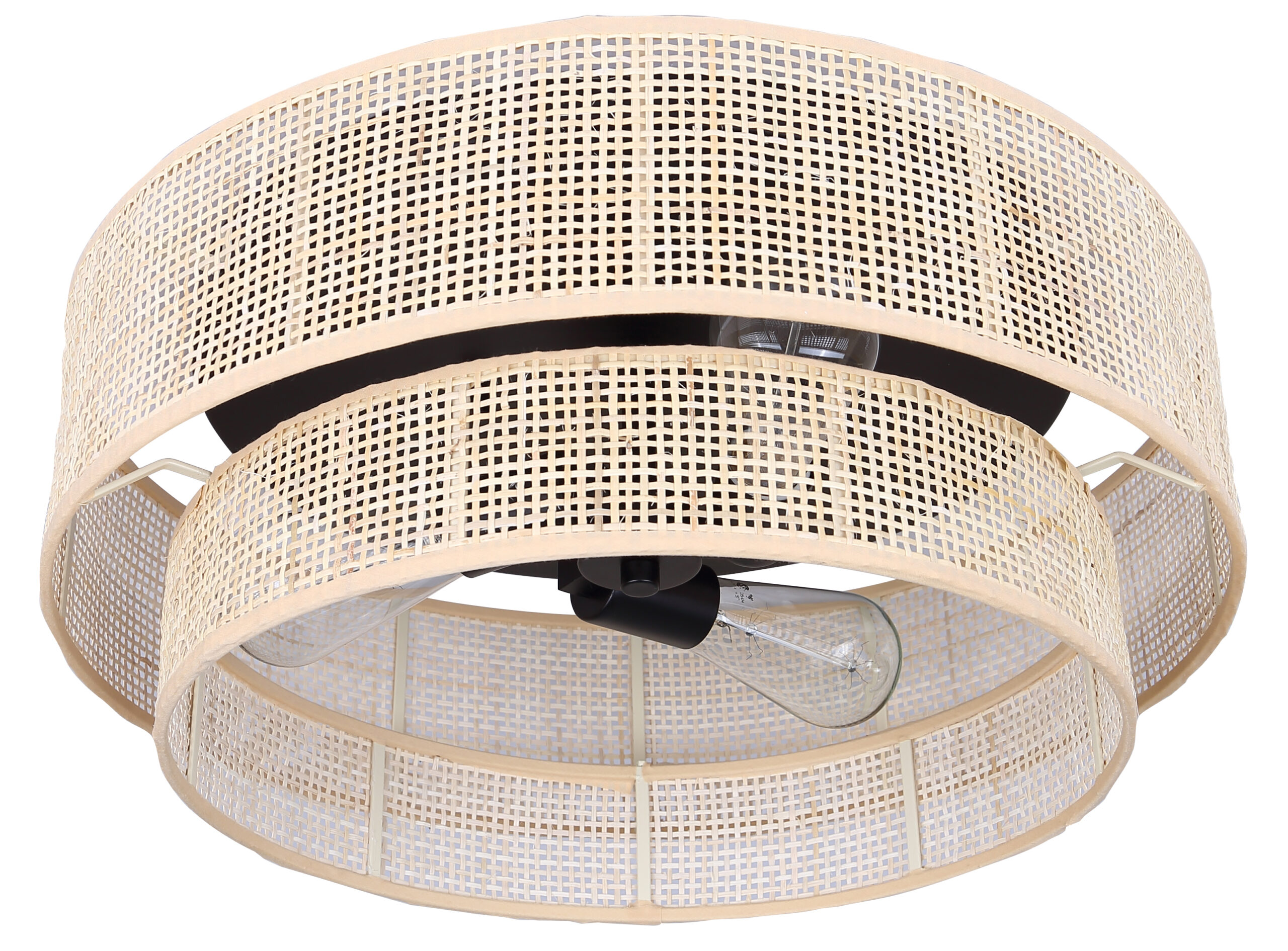 PLAFONNIER ROTIN NATUREL BELLAMY IFM1149A19BK CANARM - Image 2