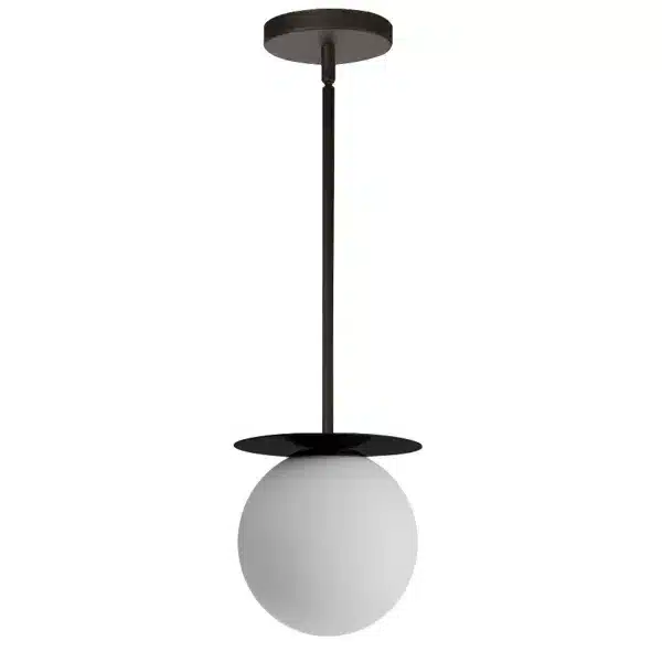 MURALE SIMPLE NOIR ET VERRE OPALIN BUR-51W-BK-WH
