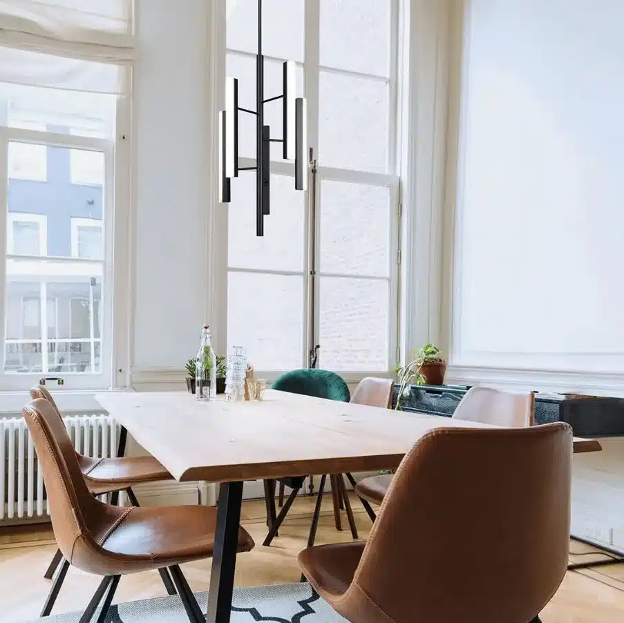 CHANDELIER DEL INTÉGRÉ NOIR YAVIN LCH282A05BK CANARM - Image 3