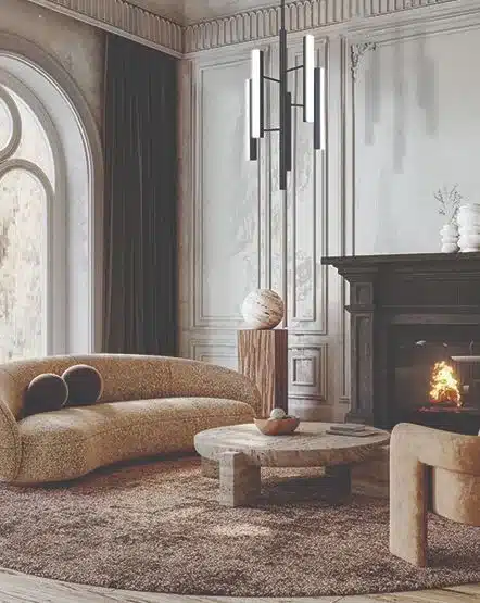 CHANDELIER DEL INTÉGRÉ NOIR YAVIN LCH282A05BK CANARM - Image 2