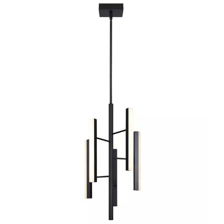 CHANDELIER DEL INTÉGRÉ NOIR YAVIN LCH282A05BK CANARM