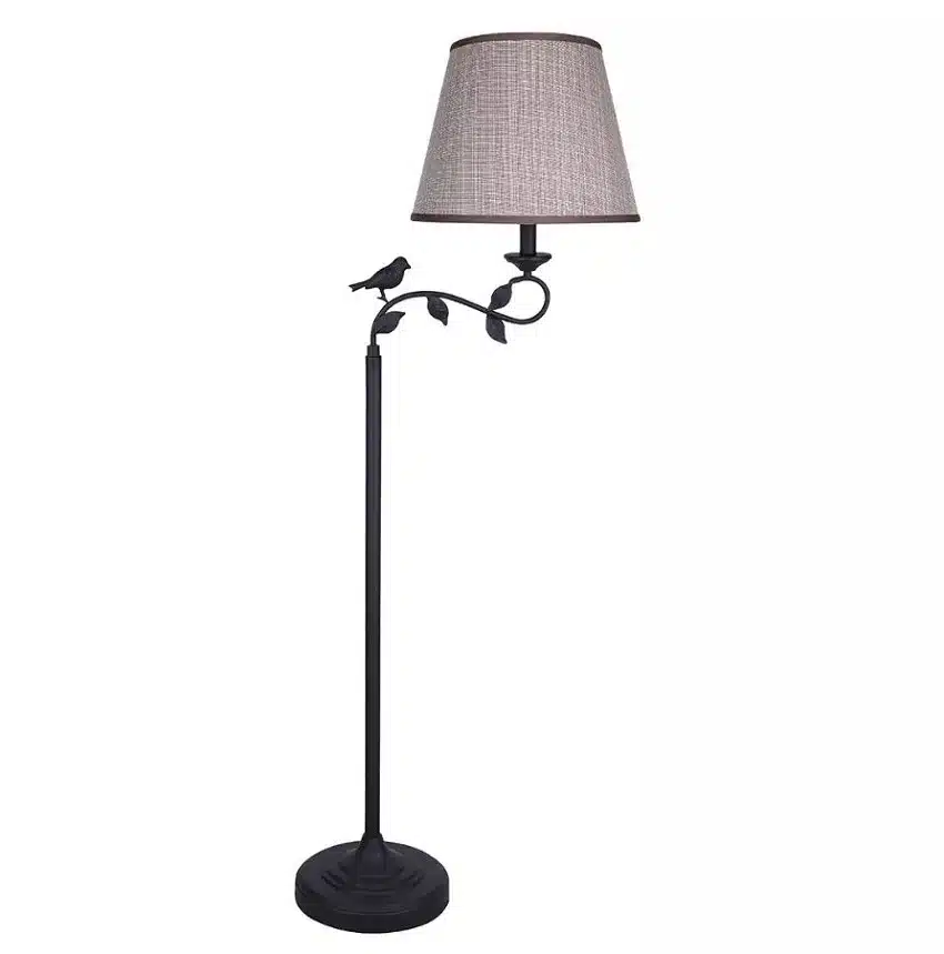 LAMPE DE PLANCHER BRONZE ABAT-JOUR TISSUS HAVRAN IFL1177A60O