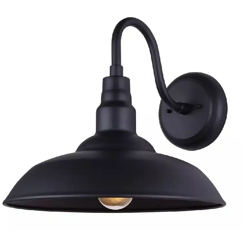 Valec Black Outdoor Farmhouse Wall Sconce (IOL694)