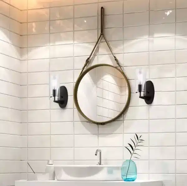 1-Light Black Wall Sconce with Clear Glass — JONI IVL759A01BK - Image 2