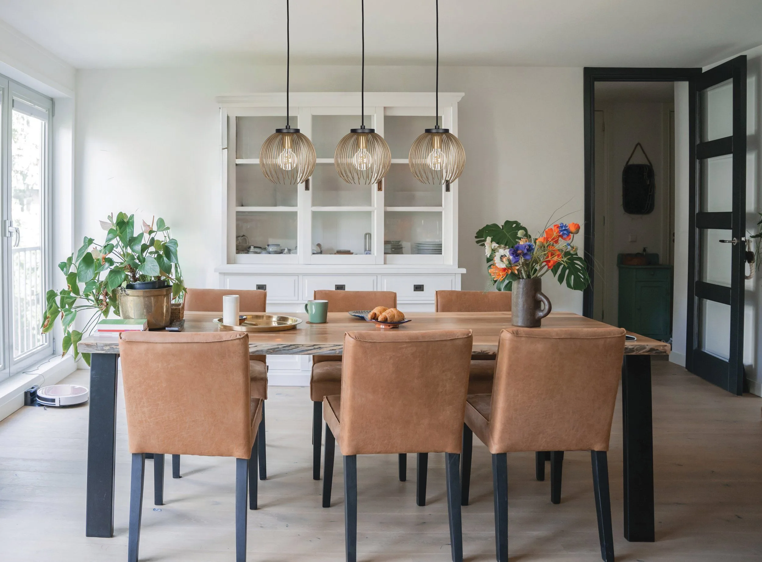 Suspension 3 lampes, noir et doré Venezuela 900167A - Image 2