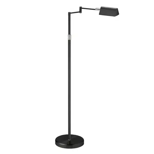 LAMPE DE PLANCHER BRAS PIVOTANT NOIR 9257LEDF-BK