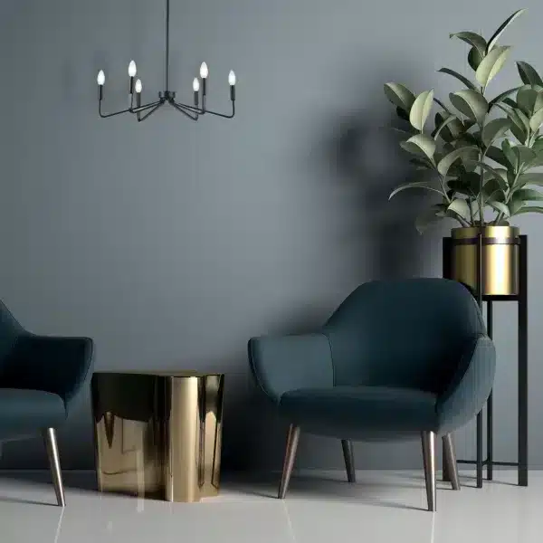 CHANDELIER NOIR 6L DAINOLITE CLN-266C-MB - Image 2