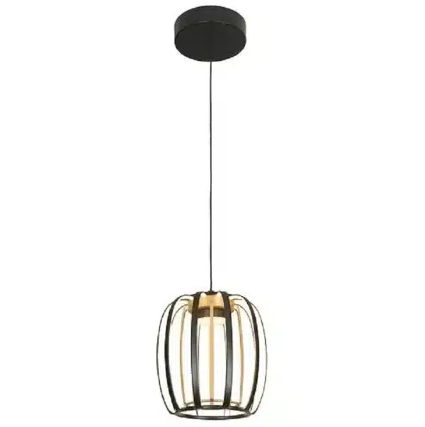 SUSPENSION SIMPLE NOIR ET OR DEL CN9461-BKGD