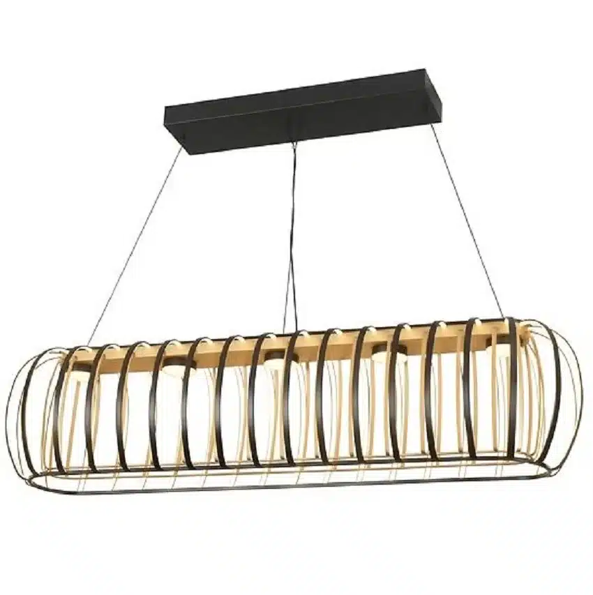 SUSPENSION LINÉAIRE NOIR ET OR DEL INTÉGRÉ CN9464BKGD NOVA