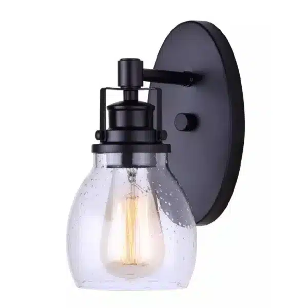Carson 1-Light Black Wall Sconce — Canarm IVL705A01BK