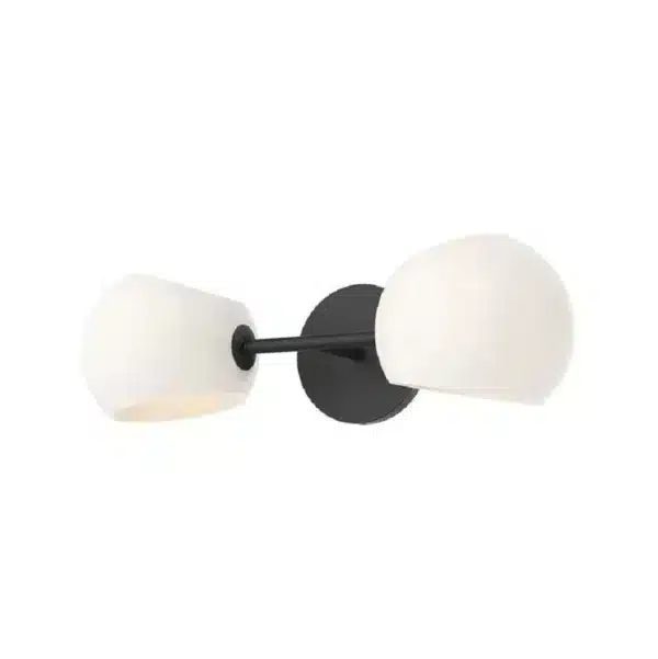 WILLOW 2-Light Black Vanity Wall Sconce — WV548217MBOP