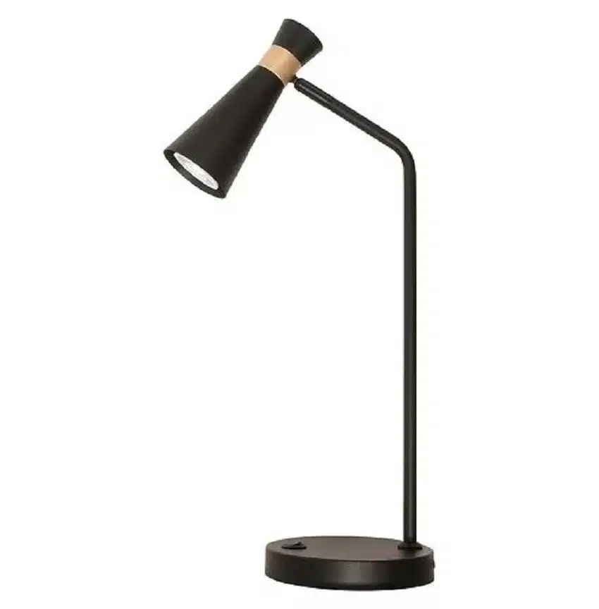 LAMPE DE TABLE NOIR ET OR CN8038-BKGD