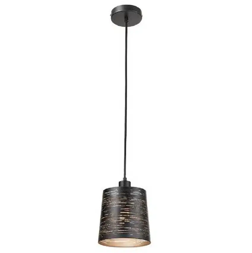 SUSPENSION SIMPLE NOIR ET OR CN7521-GD