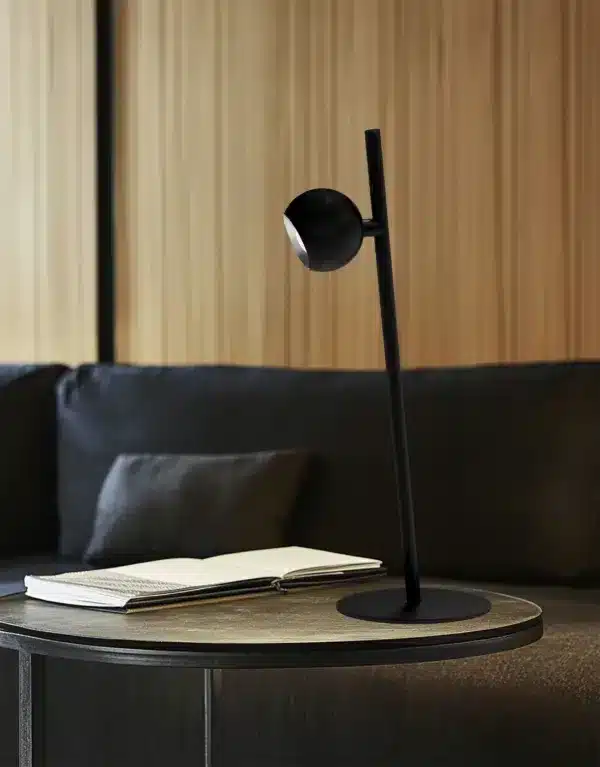 LAMPE DE TABLE NOIR SATINÉ FER-165LEDT-SB - Image 2