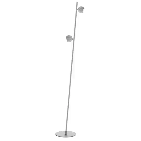 LAMPE DE PLANCHER NICKEL SATINÉ FER-5010LEDF-SN