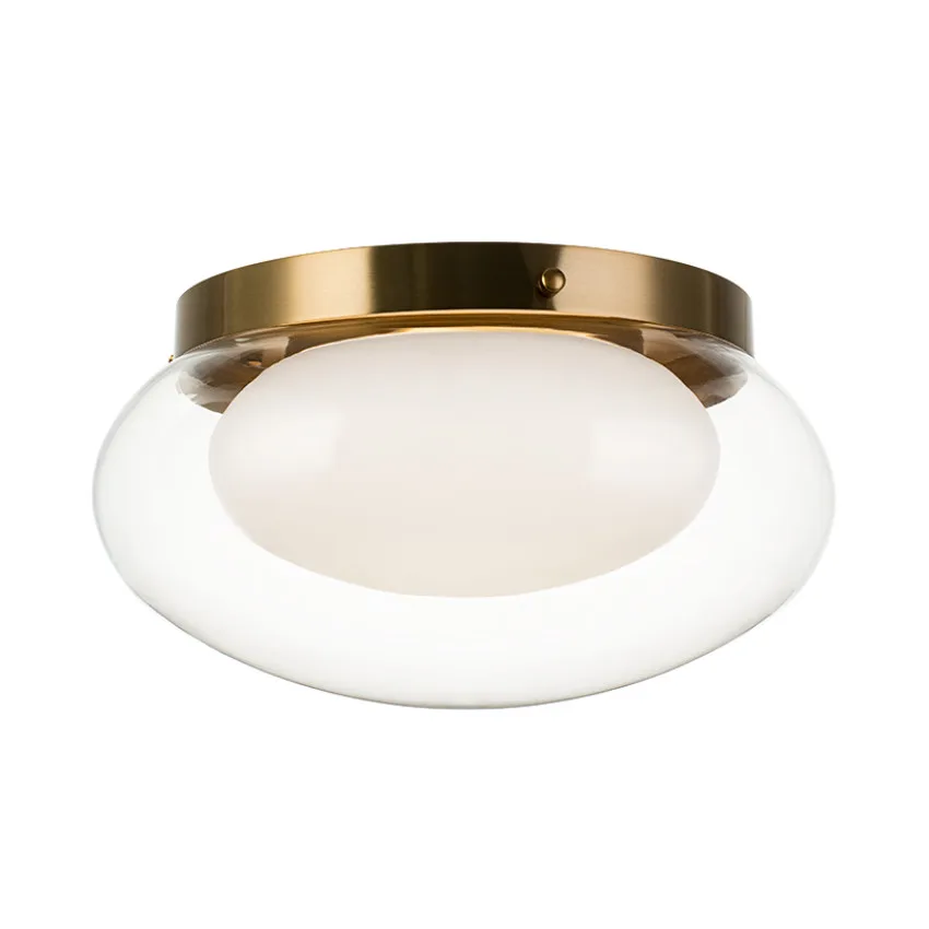 AGED BRASS LED CEILING LIGHT- CASPIAN M15703AG