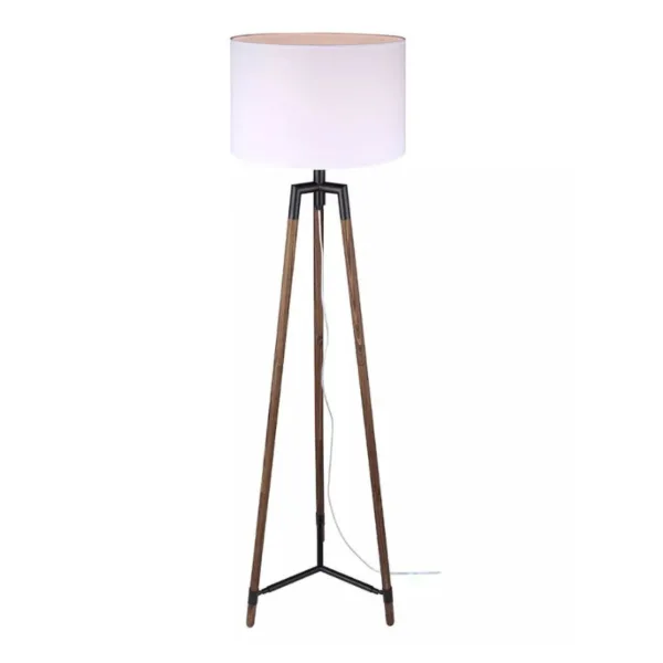 LAMPE DE PLANCHER NOIR+FAUX BOIS -CAMERAM IFL2126B62BKW