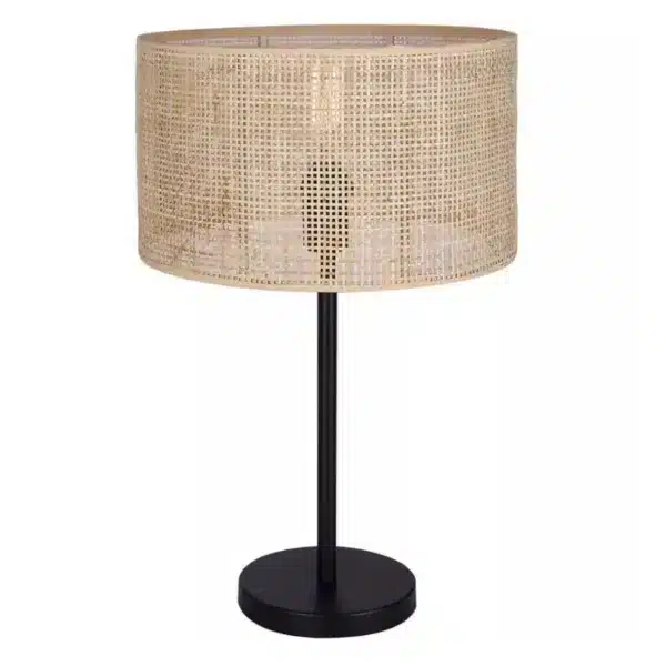 LAMPE DE TABLE ABAT-JOUR ROTIN- BELLAMY ITL1149A22BK-NR