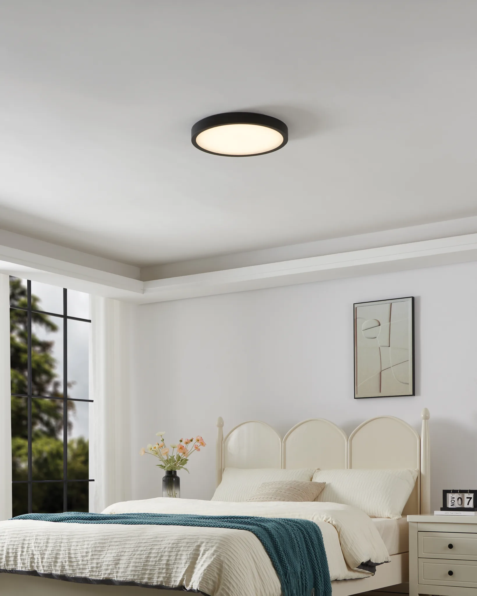 TEXTURED BLACK FLUSH MOUNT LED - ARGYLE 207613A - Image 2