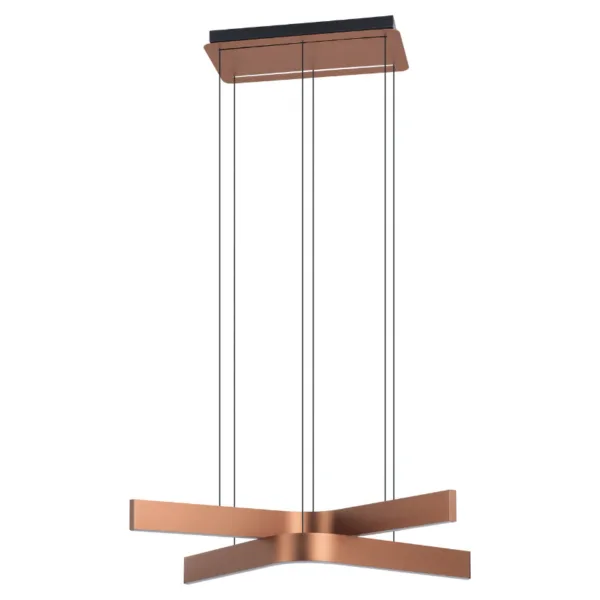 SUSPENSION NOIRE ET BRONZE LED - FOLCINO 901864A