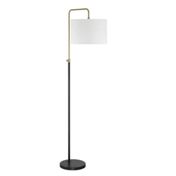 Black and Gold Floor Lamp- INGRAHAM 87008FBSB-F