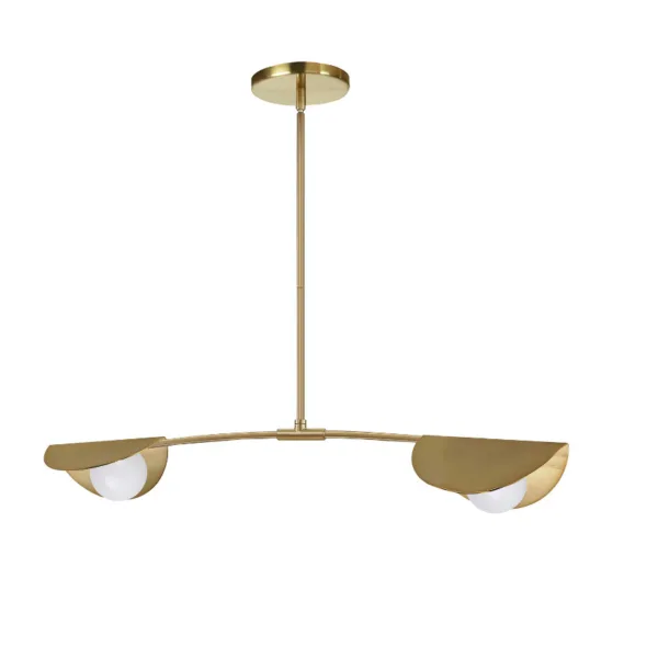 2-Light Linear Pendant in Aged Brass- EMMA EMM-342HP-AGB