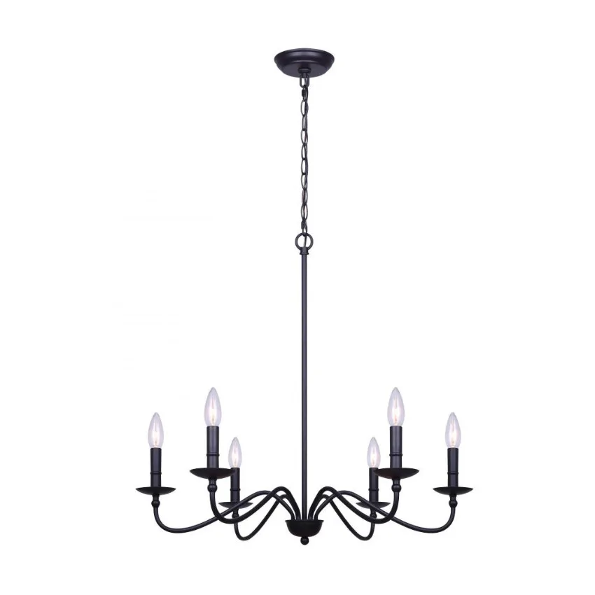 CHANDELIER 6L NOIR- BETTY ICH691B06BK