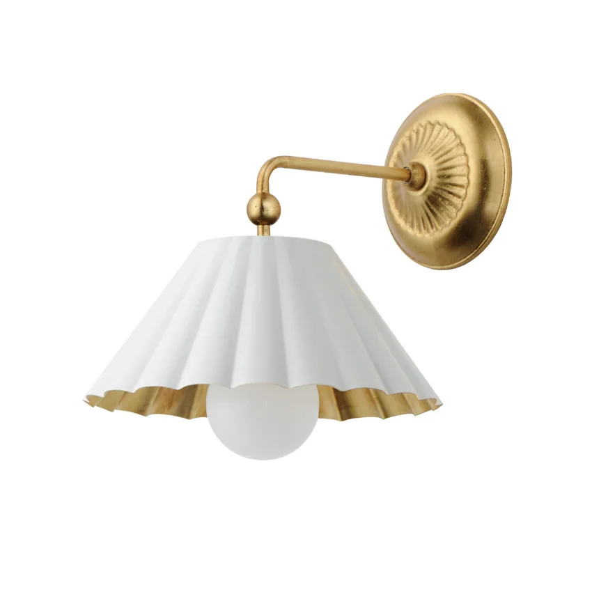 WHITE AND GOLD WALL LIGHT PRIMROSE 18051MWGL