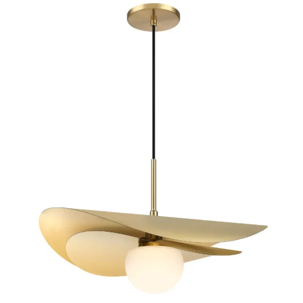 AGED BRASS PENDANT LED - PAVEN PVN-2012LEDP-AGB