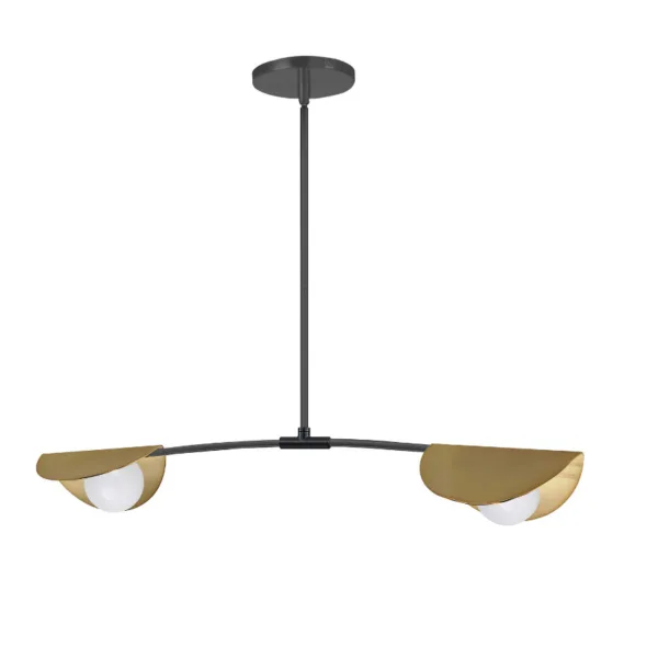 BLACK AND BRASS LINEAR SUSPENSION - HORIZ EMM-342HP-MB-AGB