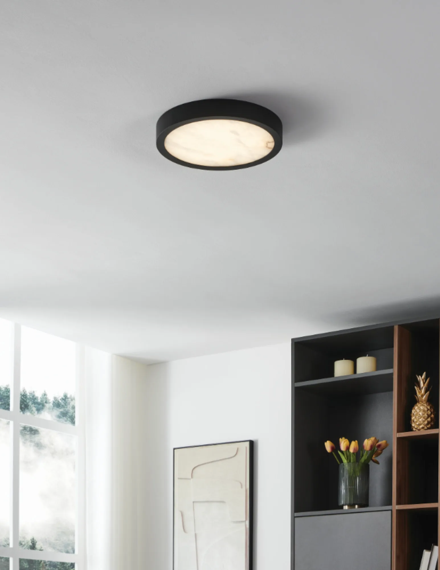 TEXTURED BLACK FLUSH MOUNT LED - ARGYLE 207612A - Image 2
