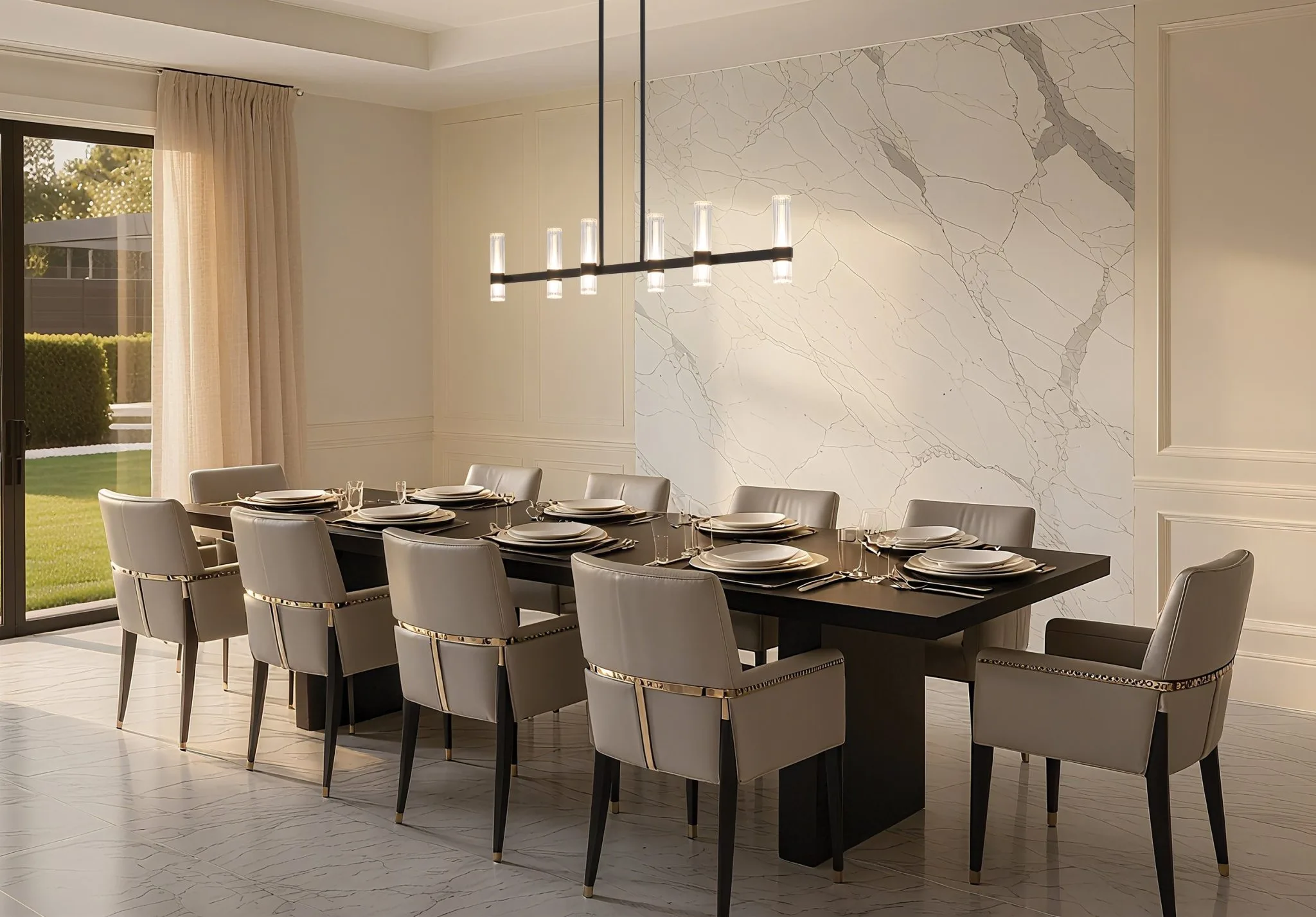 LED BLACK LINEAR PENDANT- RISTRETTO 207313A - Image 2