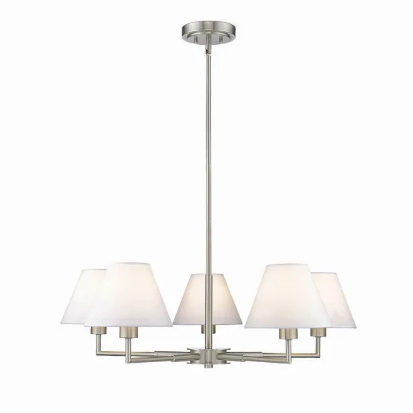 CHANDELIER NICKEL BROSSÉ - LEILA 744-34R-BN