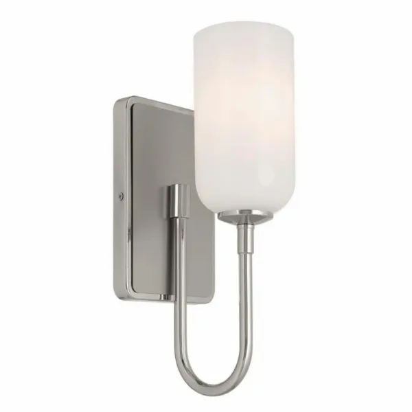 POLISHED NICKEL WALL SCONCE - SOLIA 55161PN