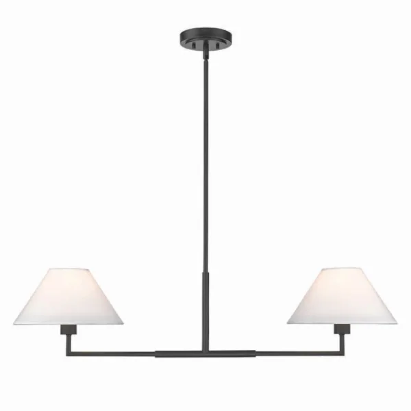 MATTE BLACK LINEAR CHANDELIER - LEILA 744-42L-MB