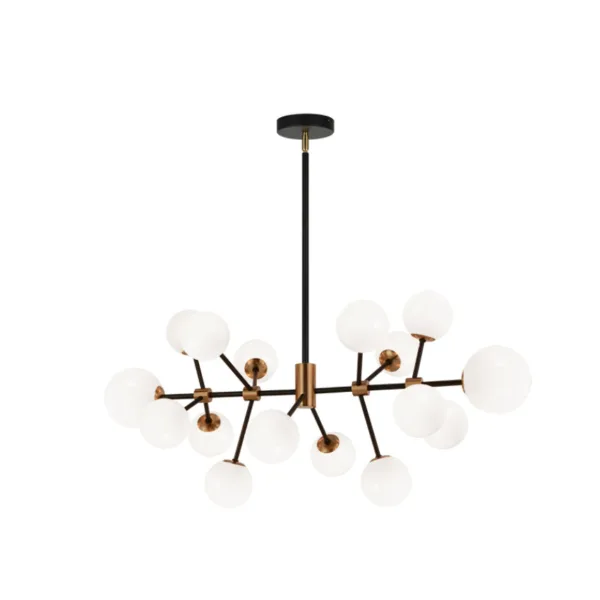 16-L AGED BRASS LINEAR PENDANT- NOVU C83016AGOP