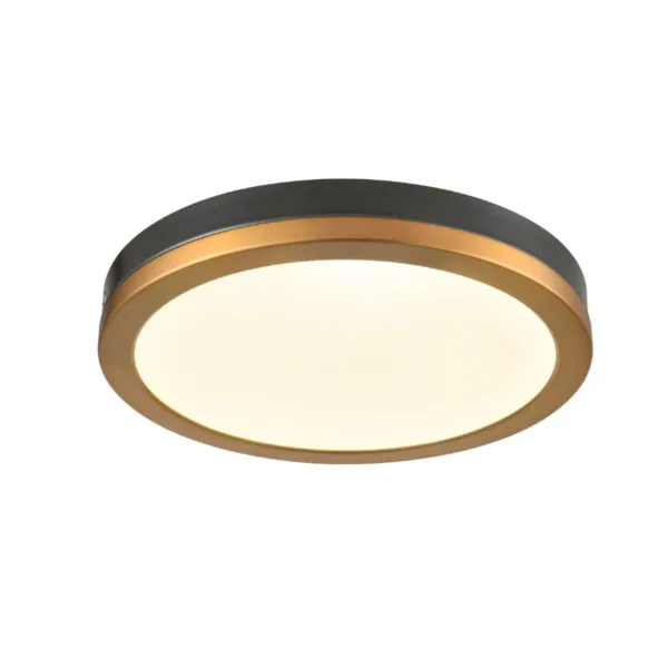 BLACK AND GOLD LED FLUSH MOUNT- TEMEGAMI DVP39342BR-GR