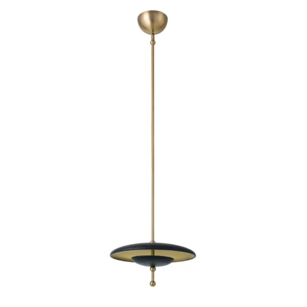 BLACK AND GOLD LED PENDANT- SINCLAIR 207293A