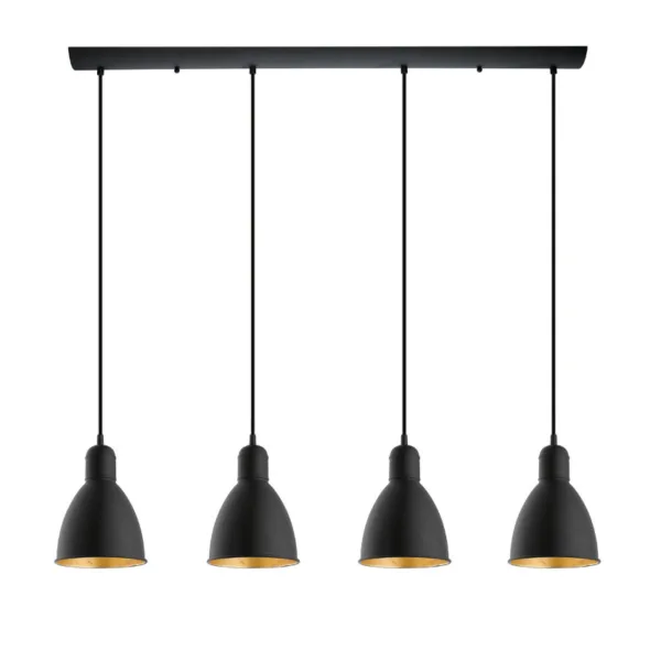 BLACK AND GOLD 4L LINEAR PENDANT - PRIDDY 2 - 203445A