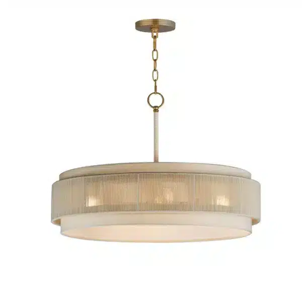 NATURAL AGED BRASS 5-L PENDANT- SEACLIFF 12814OFNAB