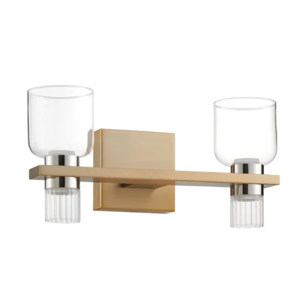 2-l Champagne Gold LED Vanity Wall Light- AMELIA 207675A