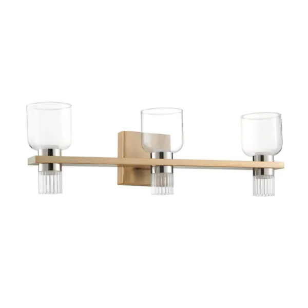 3 -L Champagne Gold LED Vanity Wall Light- AMELIA 207676A