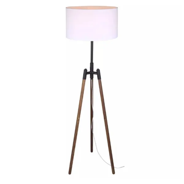 LAMPE SUR PIED NOIR+FAUX BOIS- SULL IFL2127B63BKW