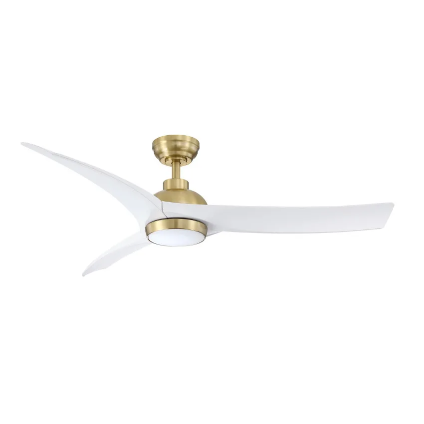 52" White and Gold Ceiling Fan- JANAX AC40352-BRS-WH